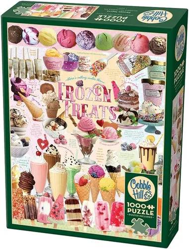Vista 4 de Cobble Hill - Rompecabezas de 1000 piezas, Frozen Treats - Póster de muestra incluido