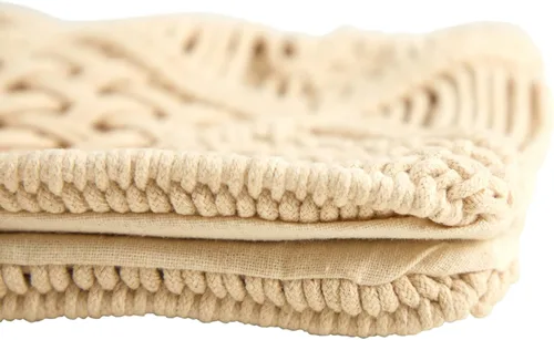 Vista 4 de Nearly Natural Funda de almohada decorativa de macramé de 18 pulgadas
