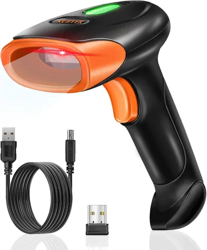 Vista 11 de KUIIYER Escáner de Código de Barras Bluetooth, Escáneres de Códigos de Barras Inalámbricos 2D QR 1D de Mano, Lector de Código de Barras con CMOS