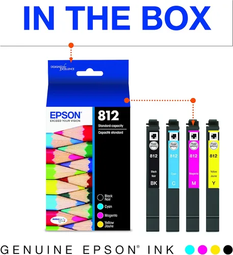 Vista 3 de Epson T812 DURABrite Ultra Ink Cartucho negro de capacidad extra alta (T812XXL120-S) y T812 DURABrite Ultra - Tinta de capacidad estándar Negro