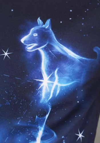 Vista 4 de Fun Costumes Harry Potter Patronus - Suéter feo para adultos, suéter corporeal de hechizo de animales