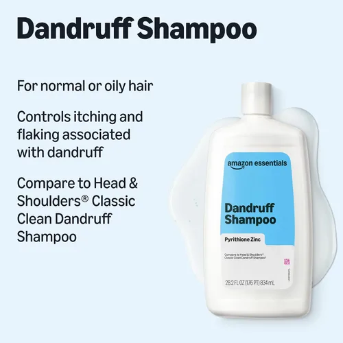 Vista 3 de Amazon Essentials Champú para la caspa para cabello normal a graso, 28.2 onzas líquidas, 1 paquete (anteriormente Amazon Basics)