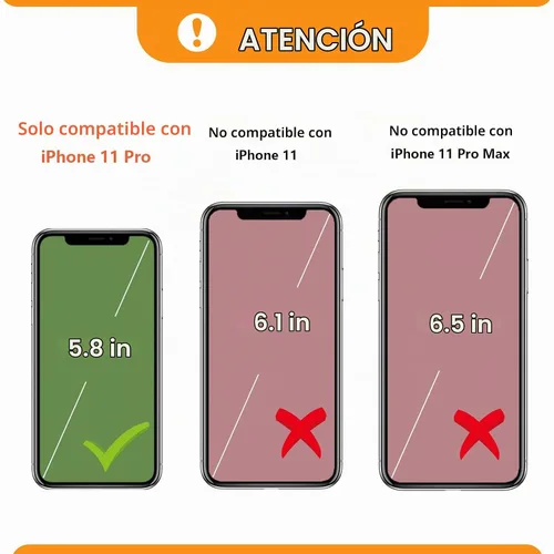 Vista 2 de Bocasal Funda tipo cartera tipo bandolera para iPhone 11 Pro, color negro