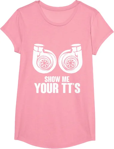 Vista 94 de Funny Show Me Your TT's Twin Turbo Car Racing Camiseta, Negro, S