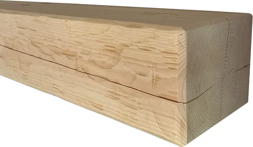 Vista 9 de J.H.Yoder Timbers 6" x 8" x 60" Viga de chimenea rústica maciza de madera de pino labrada a mano por artesanos Amish, de origen sostenible