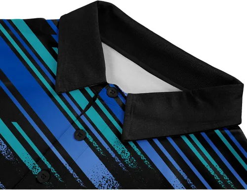 Vista 4 de OneDog Polo de manga corta para hombre, casual, deportivo, absorbe la humedad, ajuste regular, para golf, cuello de golf, camiseta de tenis