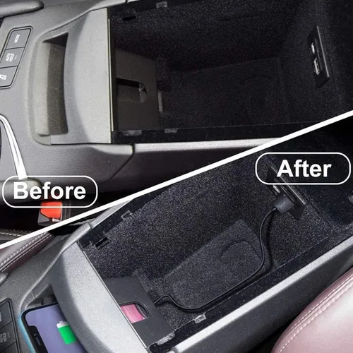 Vista 3 de Cargador inalámbrico de coche para Cadillac XT5/XT6 (2020-2023) - Panel de accesorios de consola central, salida de carga rápida de 15 W
