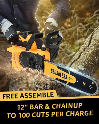 Vista 6 de Motosierra eléctrica inalámbrica sin escobillas de 12 pulgadas, compatible con batería Dewalt de 20 V máxima, no incluye batería incluida
