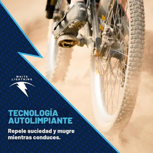 Vista 2 de White Lightning Clean Ride - Lubricante de cadena de cera autolimpiante, 4