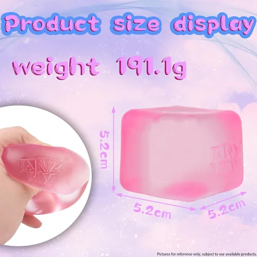 Vista 2 de Cubo de estrés para niños y adultos, juguetes esponjosos rellenos de gel para aliviar el estrés de los niños, bolas de alta densidad