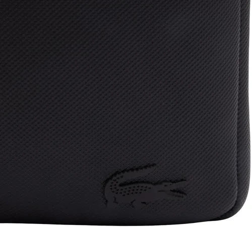 Vista 2 de Lacoste Bolsa de computadora clásica para hombre Petit Piqué Negro