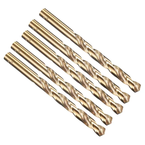 Vista 287 de PATIKIL Broca Jobber de 0.039 in, vástago recto M35 cobalto 5% acero de alta velocidad 135° acabado dorado para metal duro de acero inoxidable - 2