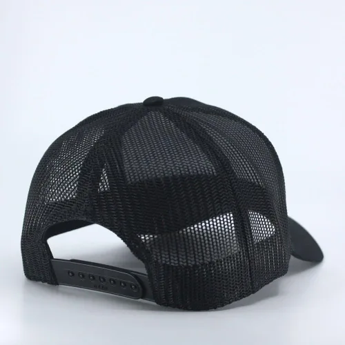 Vista 6 de The Vintage Year Gorra de béisbol ajustable de los deportes del camionero de la malla estructurada del algodón liso Negro
