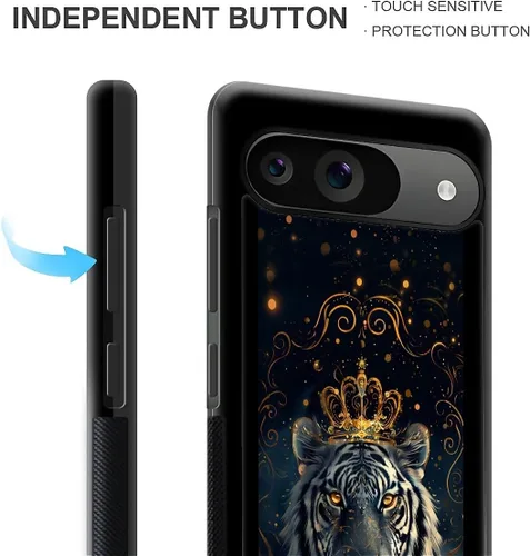 Vista 678 de Compatible con Google Pixel 4A 5G Mobile Case Creative Acrylic Panel trasero Silicona Protección Grip especialmente diseñado para Google Pixel 4A 5G