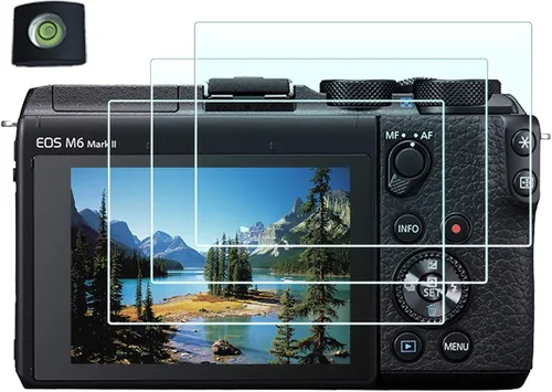 Vista 11 de Protector de pantalla para cámara réflex digital Canon EOS M50 M100 Mark ii (para accesorios) con cubierta de zapata caliente, película de vidrio
