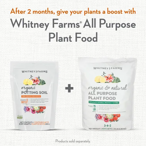 Vista 9 de Whitney Farms Suelo orgánico para macetas: mezcla natural para contenedores para interiores y exteriores, tierra orgánica para macetas
