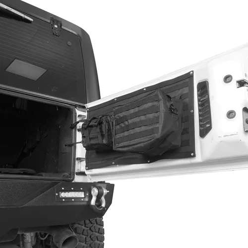 Vista 3 de Hooke Road - Bolsas de almacenamiento para portón trasero Wrangler y kit organizador de carga trasera para Jeep JK Wrangler y Unlimited 2007-2018