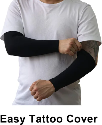 Vista 5 de PFFY 4 Packs UV Protection Cooling Arm Sleeves for Men and Women UPF 50 Sun Sleeve