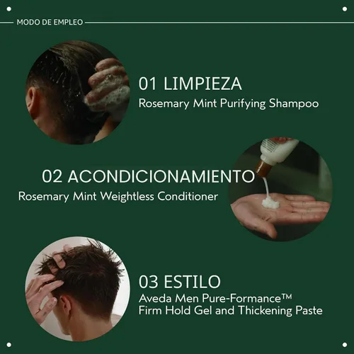 Vista 8 de Aveda Rosemary Mint Purifying Shampoo Clarifying Shampoo Gently Removes Buildup, Adds Shine For Normal to Oily Hair, Fine to Medium Hair Types
