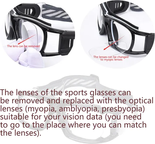 Vista 3 de SooGree Gafas deportivas de baloncesto, gafas protectoras para hombres, gafas de seguridad