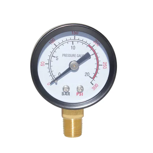 Vista 5 de Joywayus Manómetro de presión 0-30 PSI, latón 1/4" NPT rosca macho montaje inferior, relleno de glicerina, carcasa de acero inoxidable, función