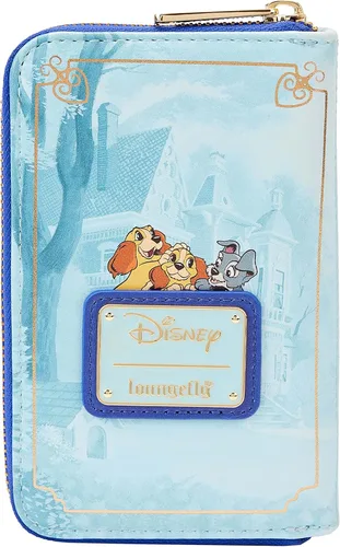 Vista 3 de Loungefly Disney Lady and the Tramp Classic Book Wallet, Varios colores, Cremallera alrededor