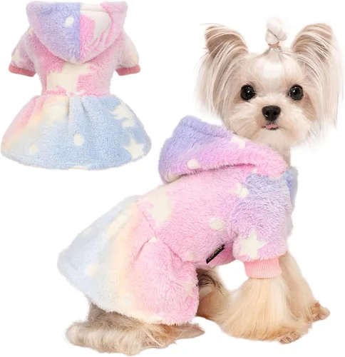 Vista 13 de Sudadera con capucha para perro, ropa de invierno para perros pequeños, niño, niña, ropa para mascotas, vestido para perros, abrigos para clima