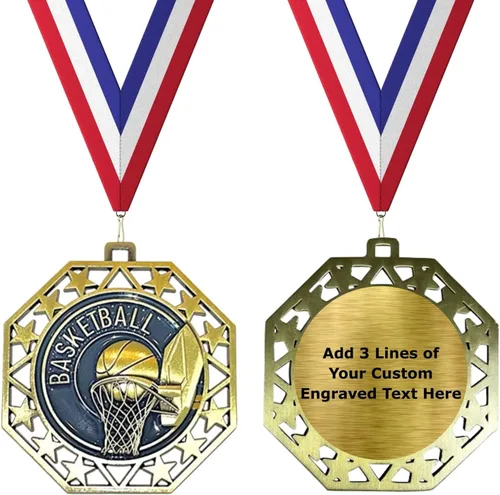 Vista 5 de Medallas Express Pack de 10 (o más) Medallas de Oro EMDC con o sin personalización de grabado opcional