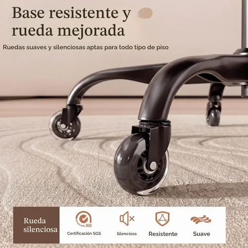Vista 4 de COMHOMA Silla de oficina con respaldo medio, silla de escritorio ergonómica de poliuretano con brazos abatibles, juegos de computadora pequeños
