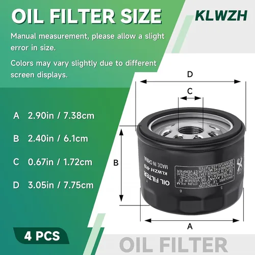 Vista 2 de 12-050-01-S 12 050 01 Filtro de aceite apto para KH-12-050-01-S KH-12-050-08 Kawasaki 49065-0721 49065-7007 AM125424 CH18-CH25 CV18-CV18-CV25 CV1