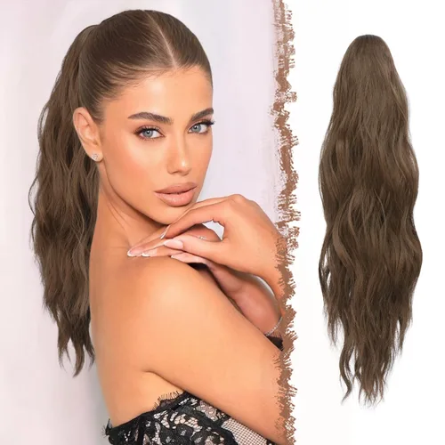 Vista 27 de FESHFEN Extensiones de Cola de Caballo, Pieza de Cabello de Cola de Caballo Larga con Pinza de Garra, Pieza de Cabello Sintético de Colas de Caballo