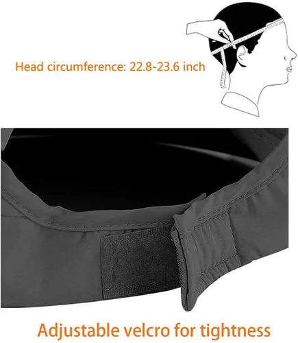 Vista 5 de HINDAWI - Sombreros de sol para mujer de ala ancha, protección UV, gorra con visera para la playa, visera empacable