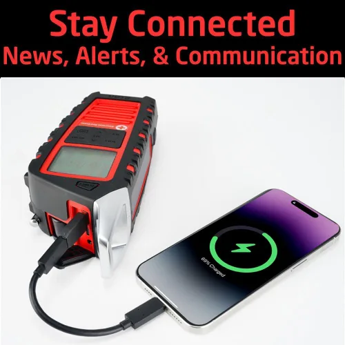 Vista 6 de Eton Odyssey Adventure Radio meteorológica NOAA con manivela, radio de emergencia de todas las bandas, tormenta de onda corta AM/FM, Bluetooth