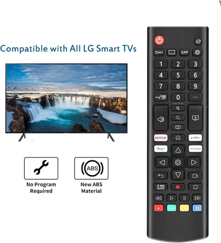 Vista 2 de Control remoto universal para televisores inteligentes LG, control remoto de repuesto compatible con LG All LED OLED LCD Webos 4K 8K UHD QNED HDR TV