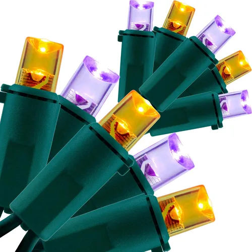 Vista 9 de YULETIME Luces LED de Navidad de gran angular de color blanco cálido, 200 unidades, 50 pies, paquete de 2 hebras de 25 pies, 100 luces