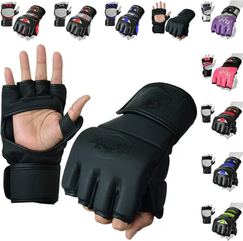 Vista 11 de BeSmart Guantes de MMA, guantes de kickboxing UFC, guantes de entrenamiento de MMA, equipo de entrenamiento de artes marciales mixtas, guantes