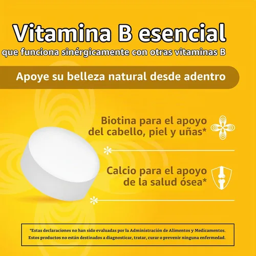 Vista 3 de 21st Century Tabletas de biotina, 10,000 mcg, sin sabor 120