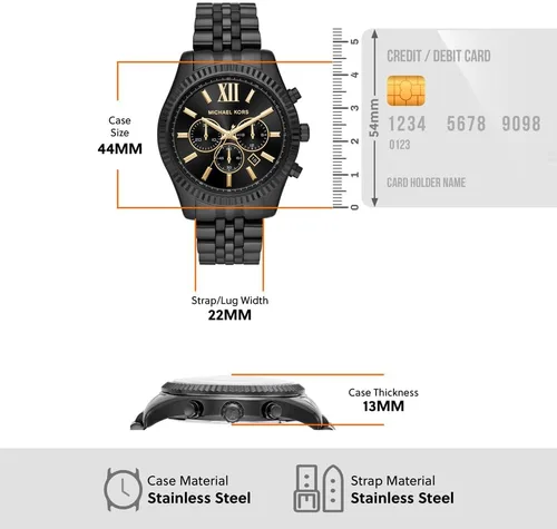 Vista 6 de Michael Kors - Reloj cronógrafo Lexington de acero inoxidable