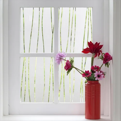Vista 8 de Finnez Película esmerilada para ventana, no adhesiva, película de privacidad de adherencia estática para vidrio, sin pegamento, adhesivo decorativo