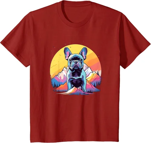 Vista 40 de French Bulldog Dog Men Women Kids T-Shirt Asphalt Grey