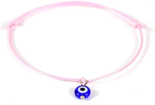 Vista 6 de 9 pulseras de cuerda roja ajustables hechas a mano con forma de cábala contra el mal de ojo, pulsera trenzada de ojo, pulsera de cuerda de amistad