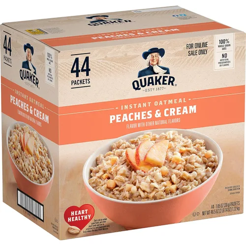 Vista 9 de Avena instantánea Quaker Immunity, paquete variado de 3 sabores, buena fuente de vitaminas C, D y zinc, granos enteros, sin sabores artificiales