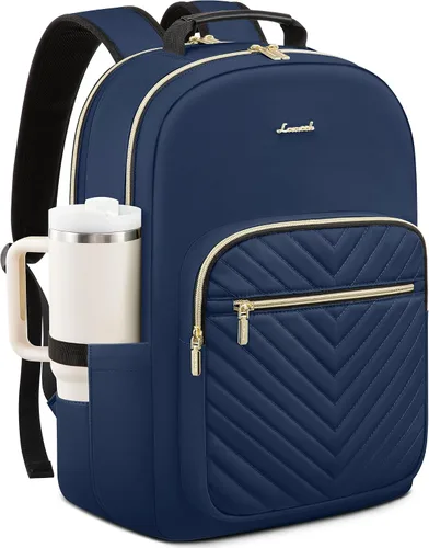 Vista 26 de LOVEVOOK Laptop Backpack for Women,Quilted Work Travel College Laptop Bag
