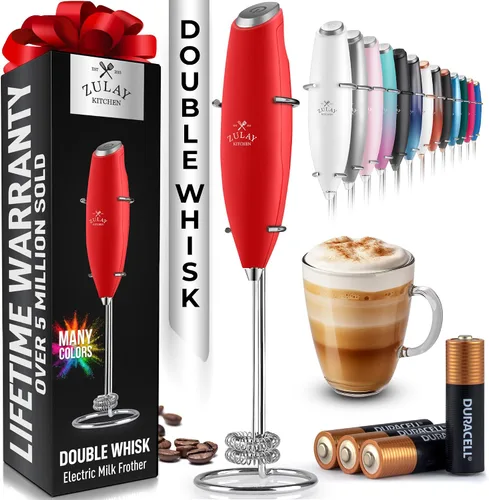 Vista 29 de Zulay Milk Boss Espumador de leche potente manual, hace espuma para latte, batidor para mezclar bebidas, café, miniespumador para capuchino, frappé