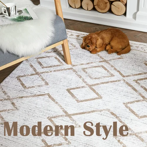 Vista 5 de jinchan Alfombra marroquí de pasillo 2x6 - Alfombra lavable a máquina para cocina, alfombra moderna geométrica, suave, de pelo bajo, alfombra ligera