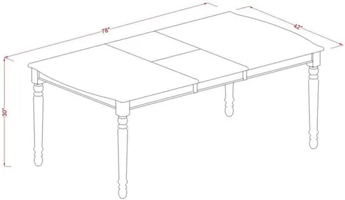 Vista 5 de Atlin Designs Juego de mesa de comedor de madera de 9 piezas en caoba