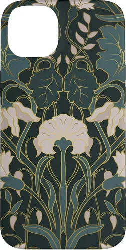 Vista 15 de iPhone 16 Art Nouveau Floral Pattern Case