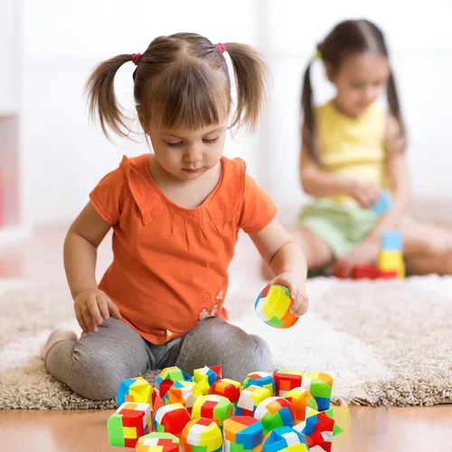 Vista 5 de Bbiamsleep Juego de rompecabezas de plástico original en 3D, juego de rompecabezas de bola mágica, rompecabezas de inteligencia para niños y niñas