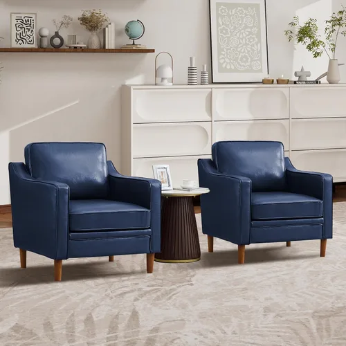 Vista 74 de Kingfun Sofá en Forma de L de 88", Sofá Seccional de Chenilla, Sofás Modernos de Mediados de Siglo con Marco de Madera Maciza para Sala de Estar