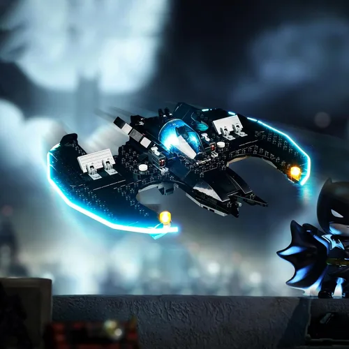 Vista 6 de Iluminación LED BrickBling compatible con Lego 76265 DC Batwing vs. The Joker Kit de luz creativa, no incluye